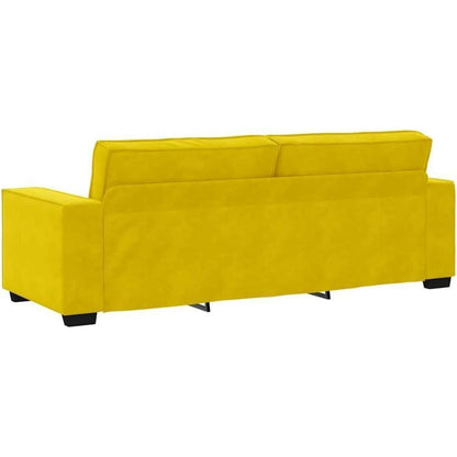 Gelbes Samt Sofa 3-Sitzer, 180 cm – Wohnzimmer Couch