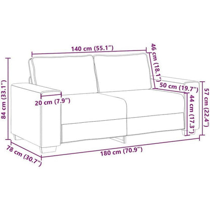 2-Sitzer Sofa Schwarz Samt – Komfortable Polstercouch 140cm