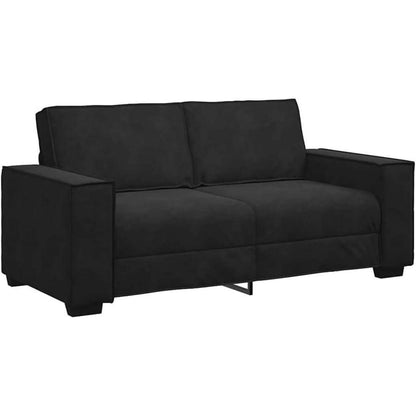 2-Sitzer Sofa Schwarz Samt – Komfortable Polstercouch 140cm