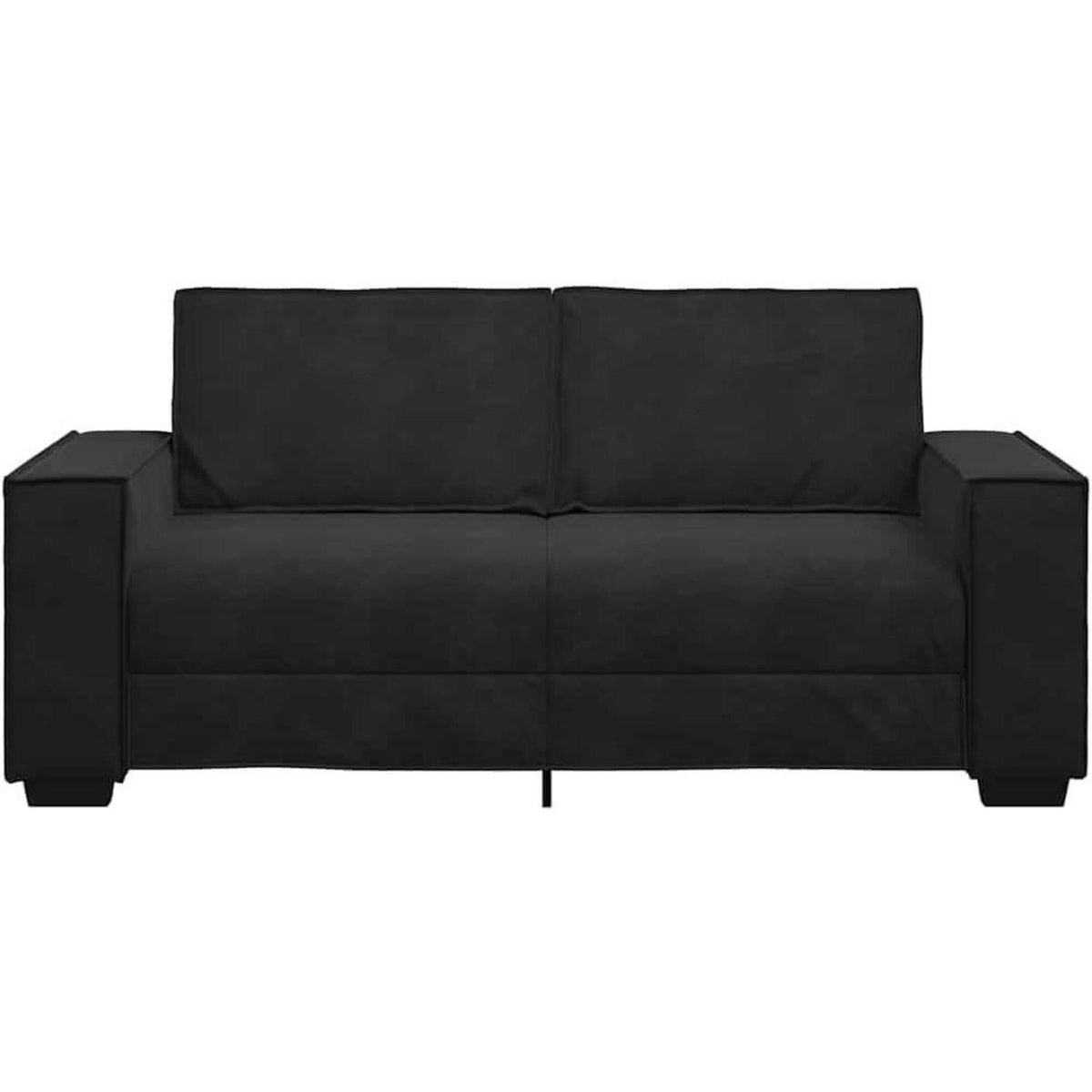 2-Sitzer Sofa Schwarz Samt – Komfortable Polstercouch 140cm