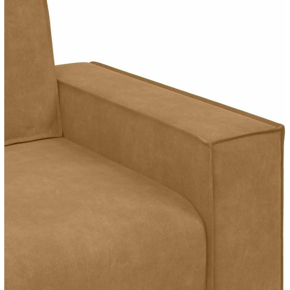 2-Sitzer Sofa Braun, Samt, 140 cm – Komfortable Polstercouch