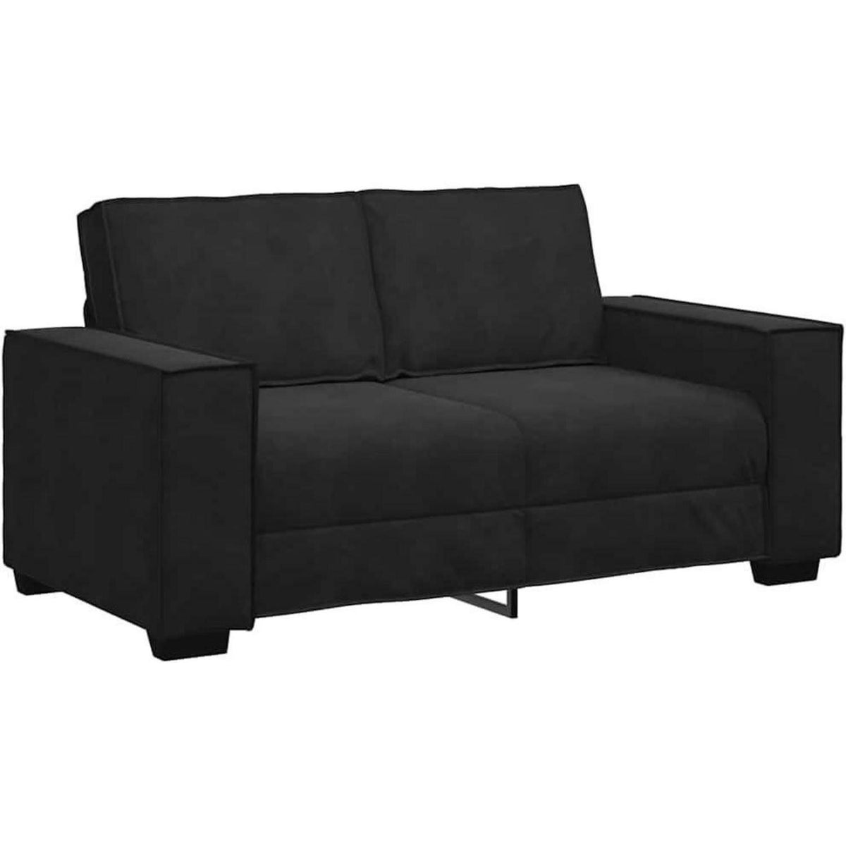 2-Sitzer Sofa Schwarz Samt – Komfortable Polstercouch 120cm