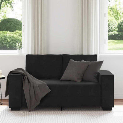 2-Sitzer Sofa Schwarz Samt – Komfortable Polstercouch 120cm