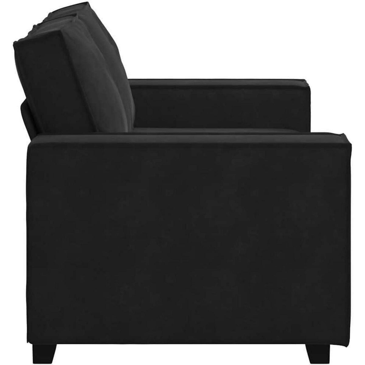 2-Sitzer Sofa Schwarz Samt – Komfortable Polstercouch 120cm