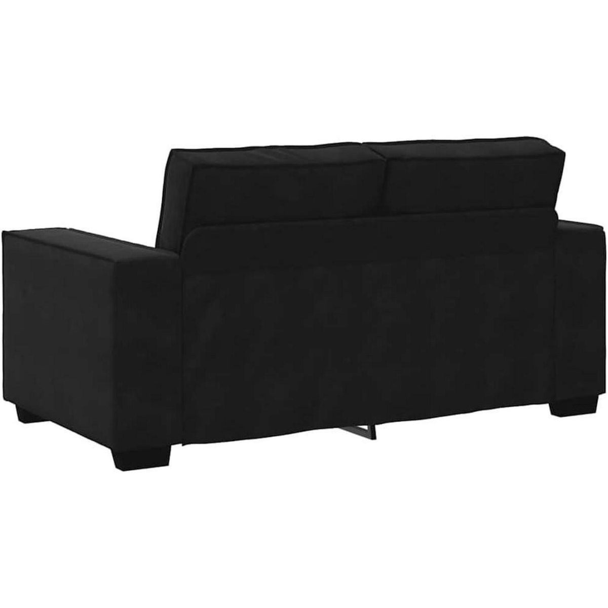 2-Sitzer Sofa Schwarz Samt – Komfortable Polstercouch 120cm