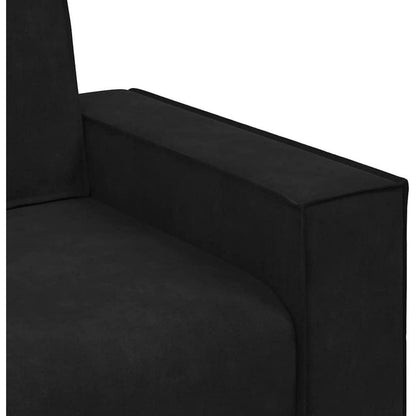 2-Sitzer Sofa Schwarz Samt – Komfortable Polstercouch 120cm
