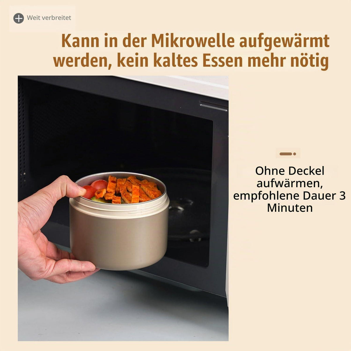 Edelstahl Lunchbox Thermobehälter für heiße & kalte Speisen