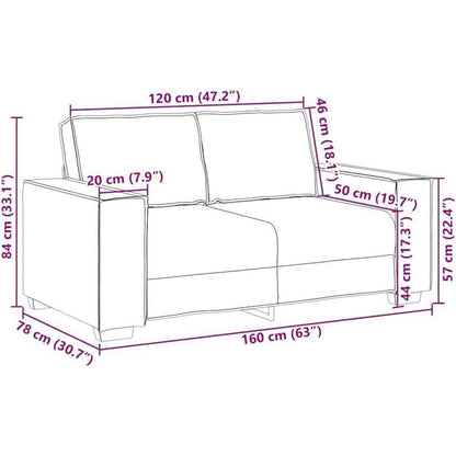 2-Sitzer Sofa Weinrot – Samt Polstercouch 120cm
