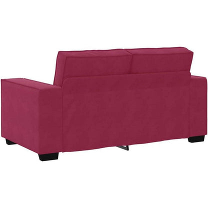 2-Sitzer Sofa Weinrot – Samt Polstercouch 120cm