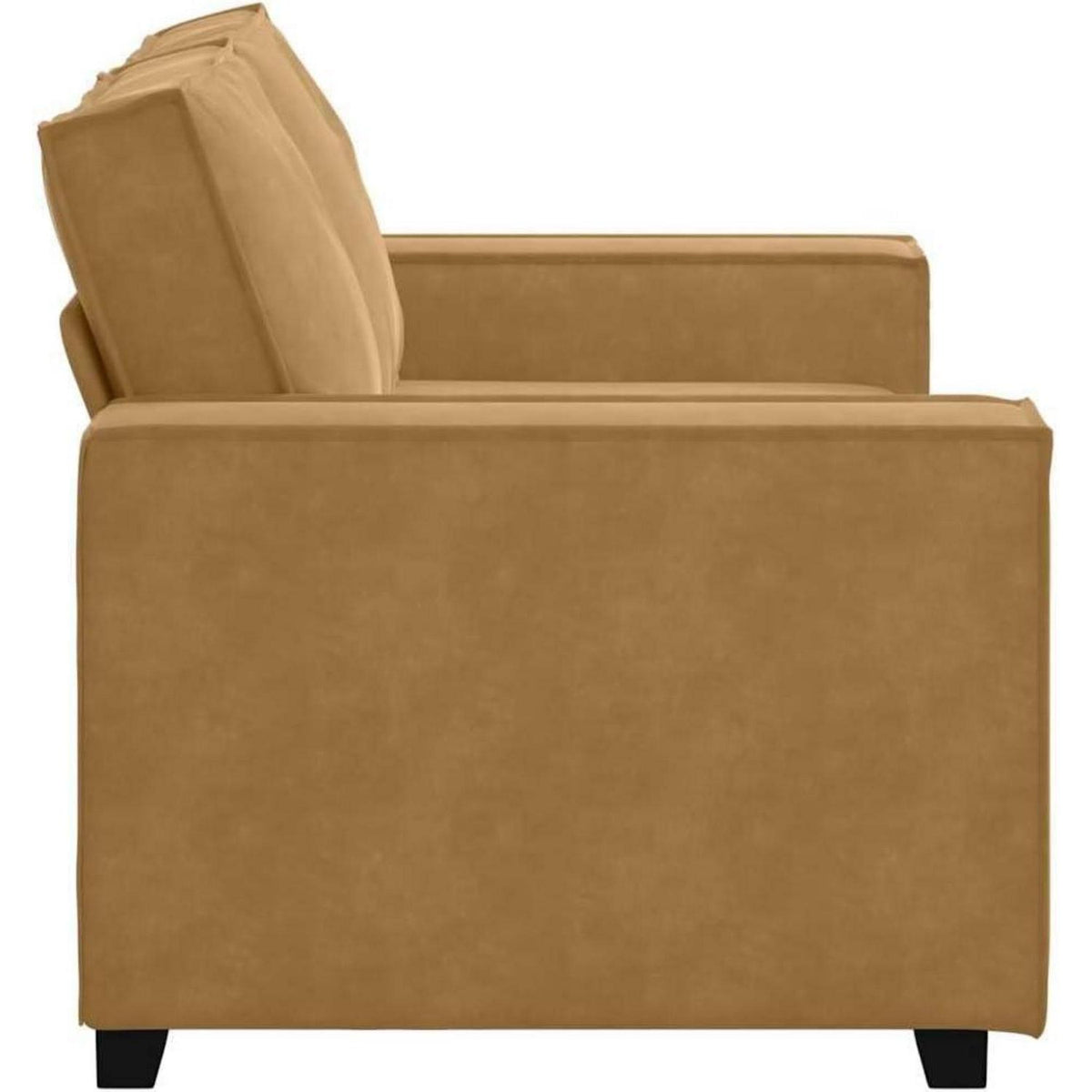 2-Sitzer Sofa Braun, Samt, 120cm – Komfortable Polstercouch