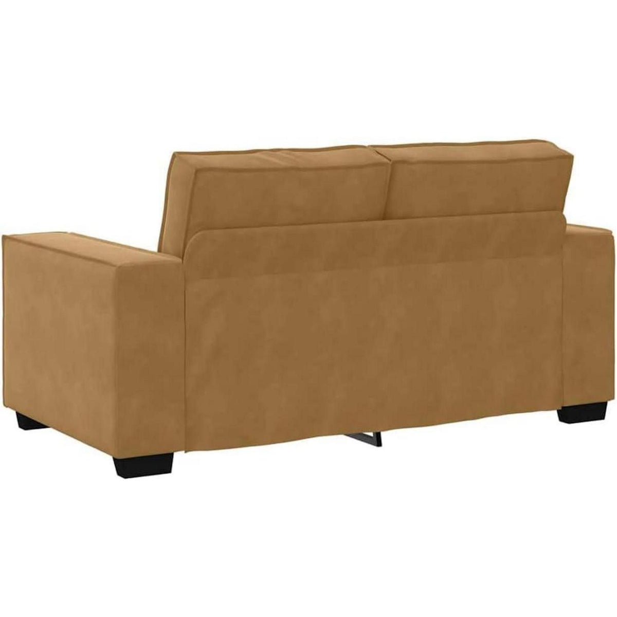 2-Sitzer Sofa Braun, Samt, 120cm – Komfortable Polstercouch