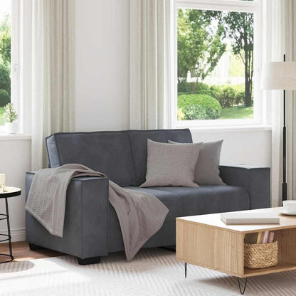 2-Sitzer Sofa Dunkelgrau Samt – Komfortable Polstercouch