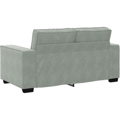 2-Sitzer Sofa Hellgrau Samt – Komfortable Polstercouch