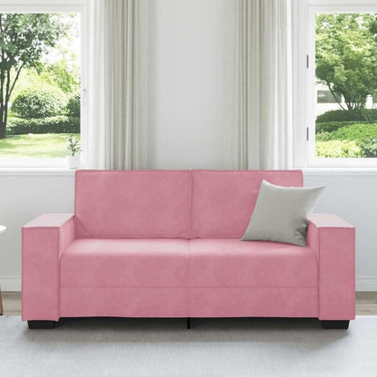 Rosa Samt 2-Sitzer Sofa – Komfortable Polstercouch