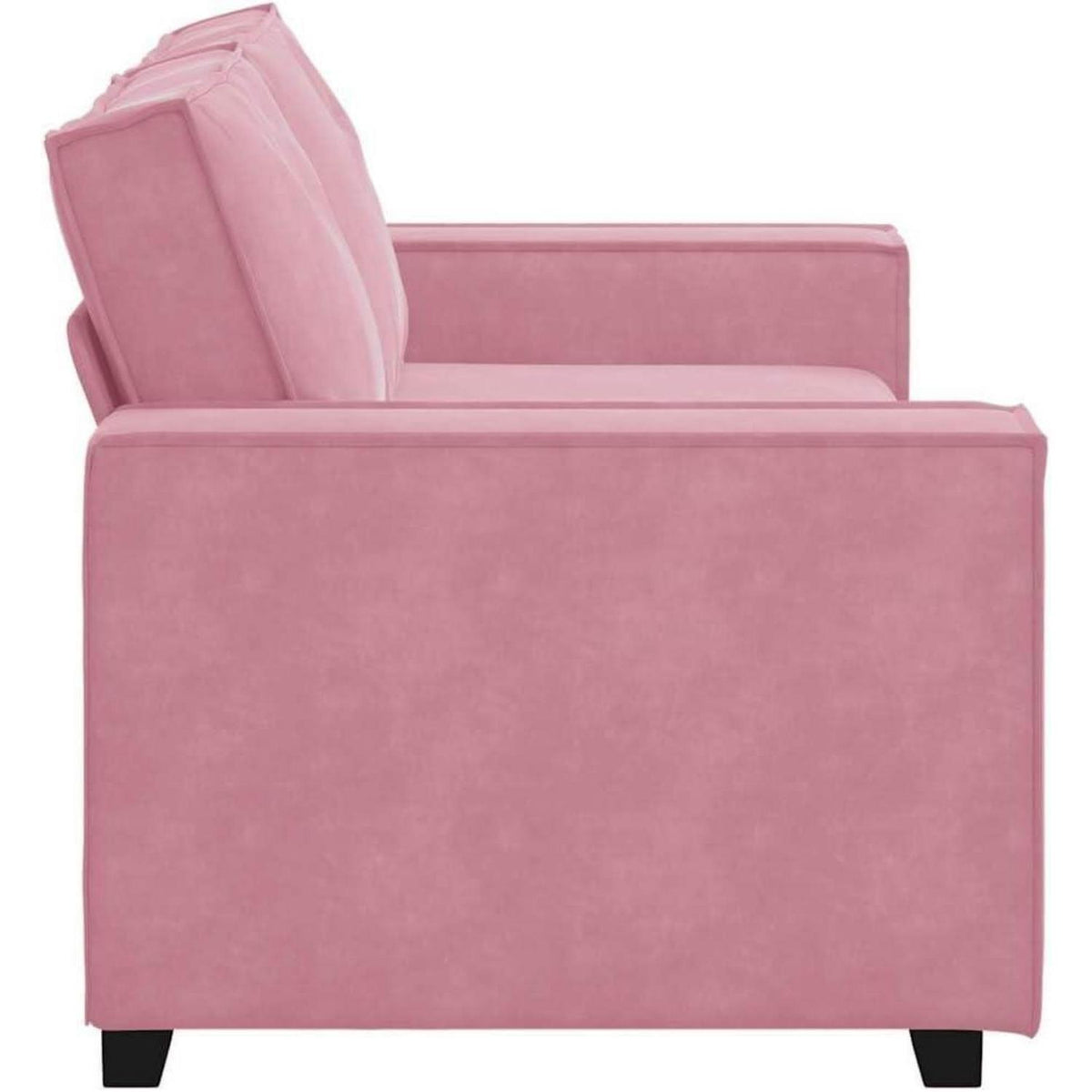 Rosa Samt 2-Sitzer Sofa – Komfortable Polstercouch