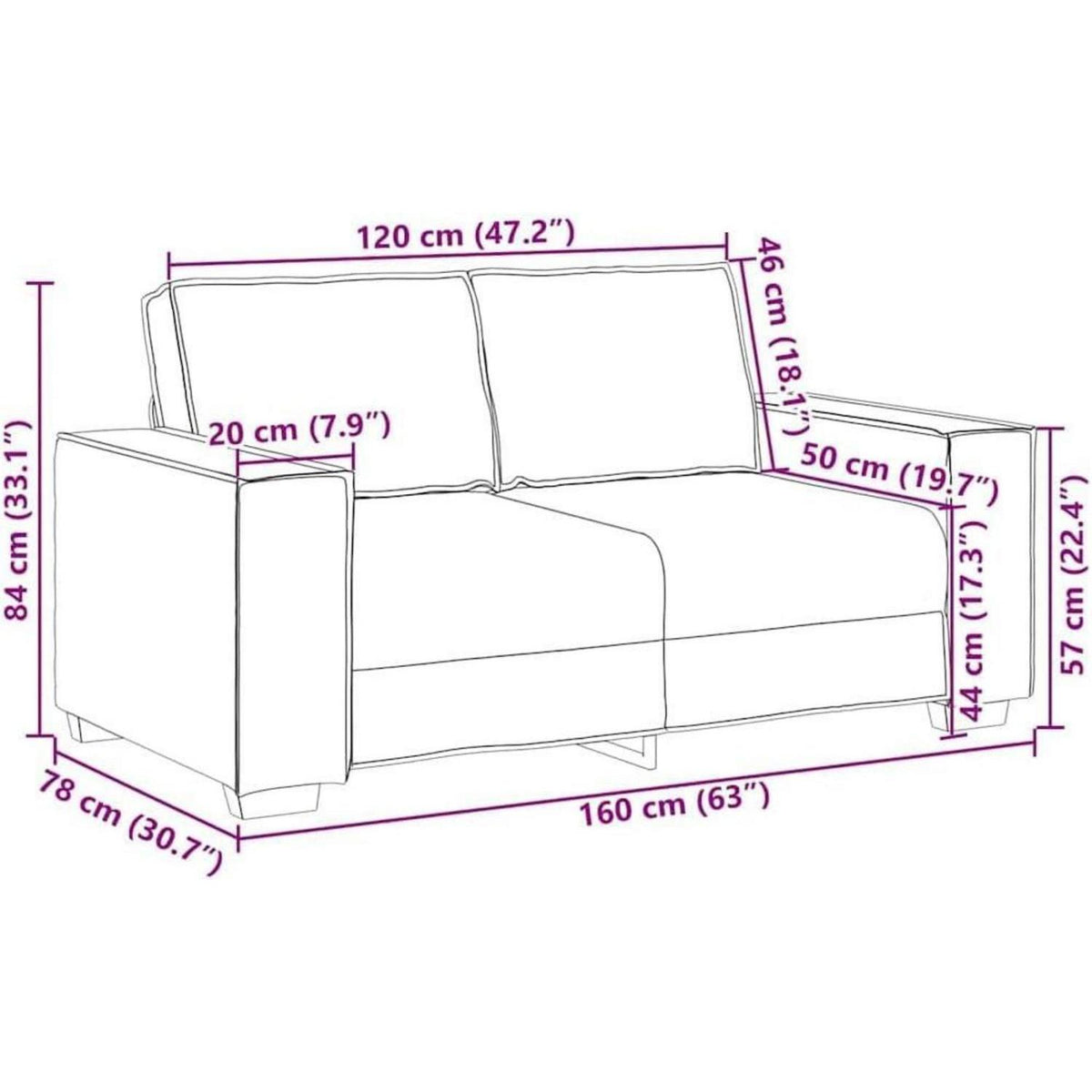 2-Sitzer Sofa Dunkelgrün Samt – Komfortable Polstercouch