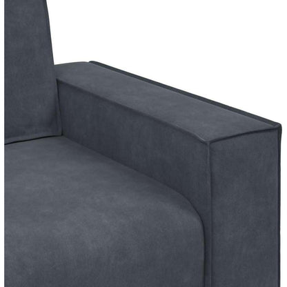 3-Sitzer Sofa Dunkelgrau Samt 180cm – Komfortable Polstercouch