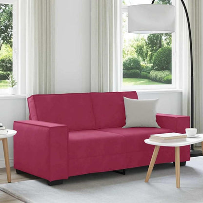 2-Sitzer Sofa Weinrot – Samt Polstercouch 140cm