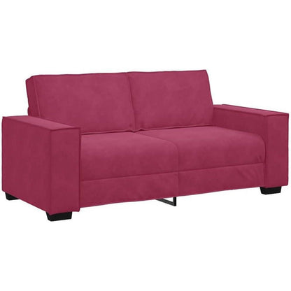 2-Sitzer Sofa Weinrot – Samt Polstercouch 140cm