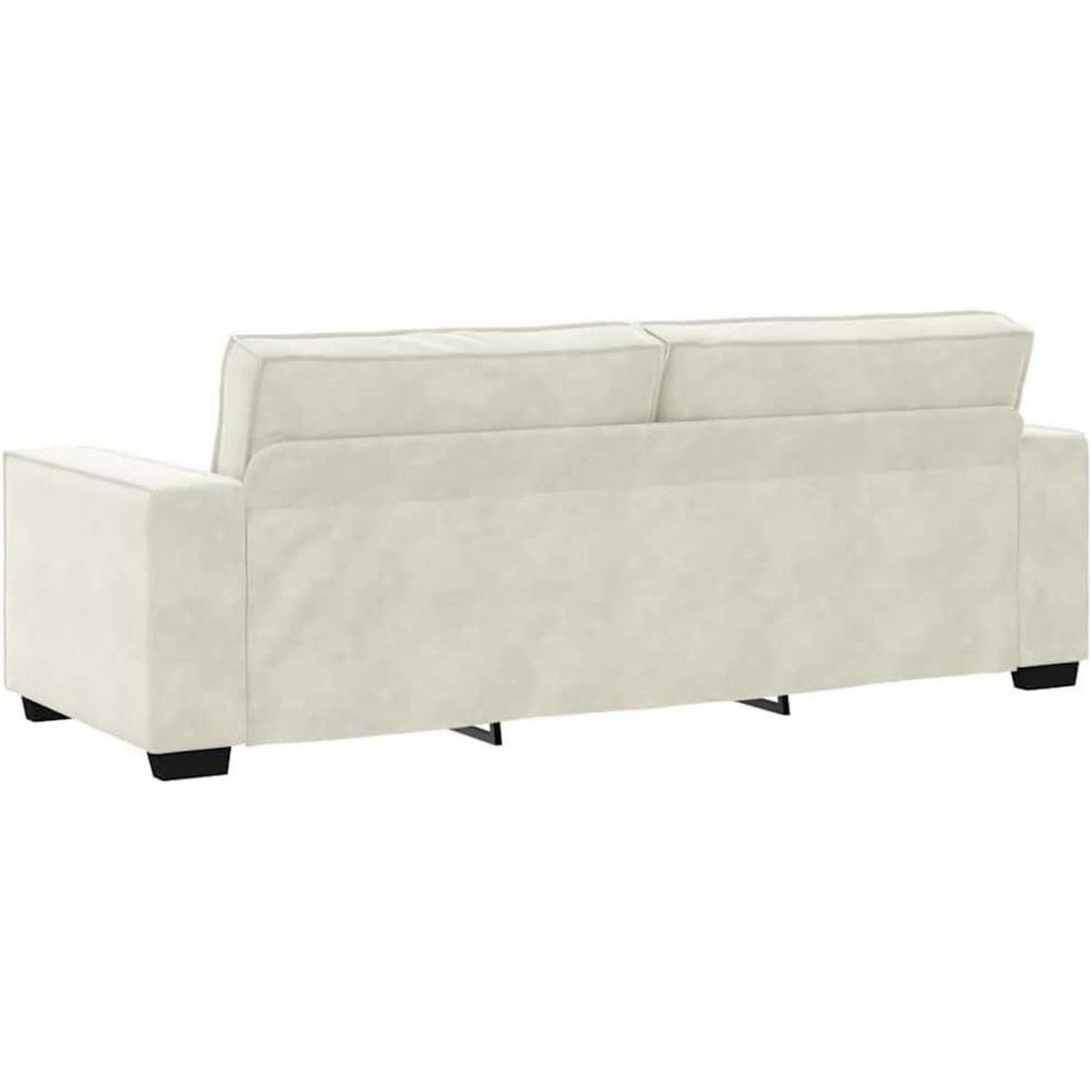 3-Sitzer Samtsofa Creme – Komfortable Polstercouch 180cm