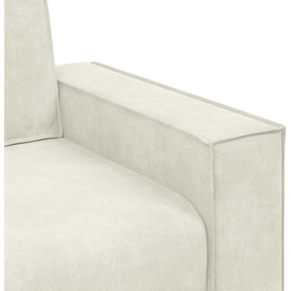3-Sitzer Samtsofa Creme – Komfortable Polstercouch 180cm