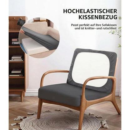 14x Outdoor Sitzkissenbezug Grau – Stretch Sofaüberzug für Terrasse