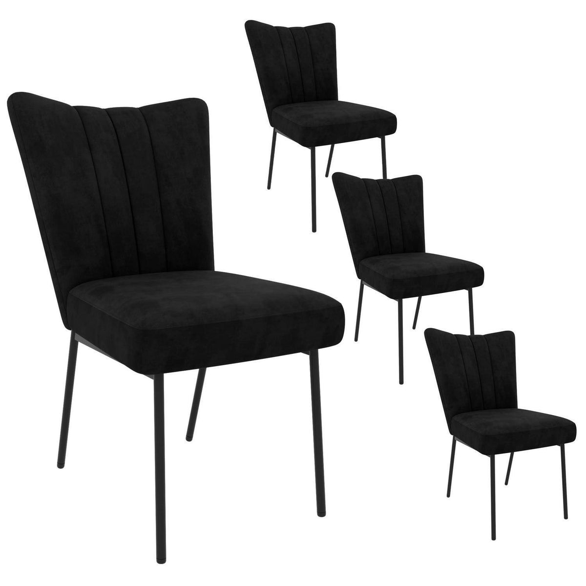 Samt Esszimmerstühle Set 4er – Modern & Komfortabel
