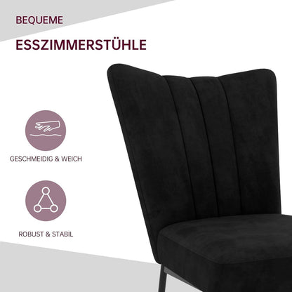 Samt Esszimmerstühle Set 4er – Modern & Komfortabel