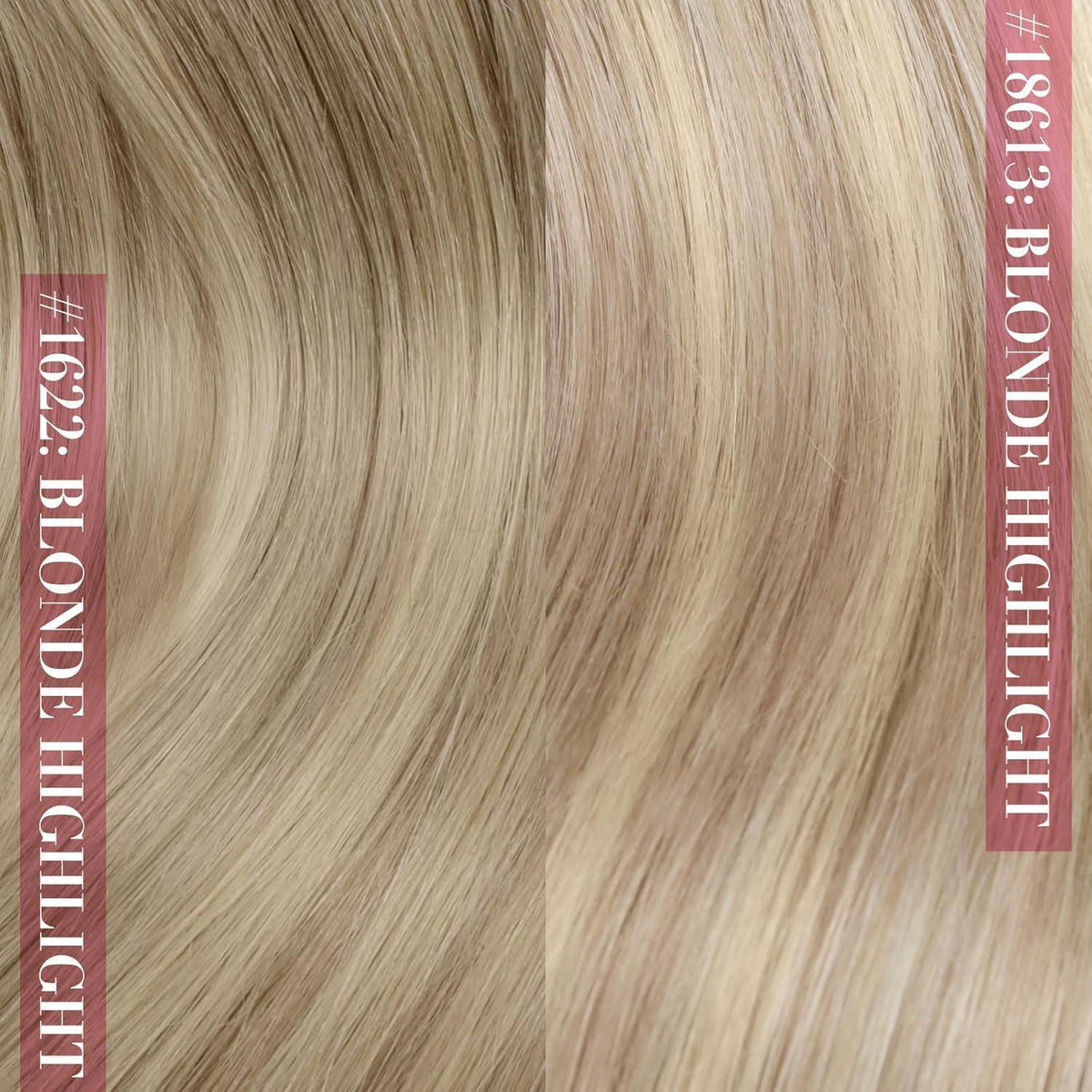 Blond Echthaar Nanoring Extensions 55 cm – #16/22