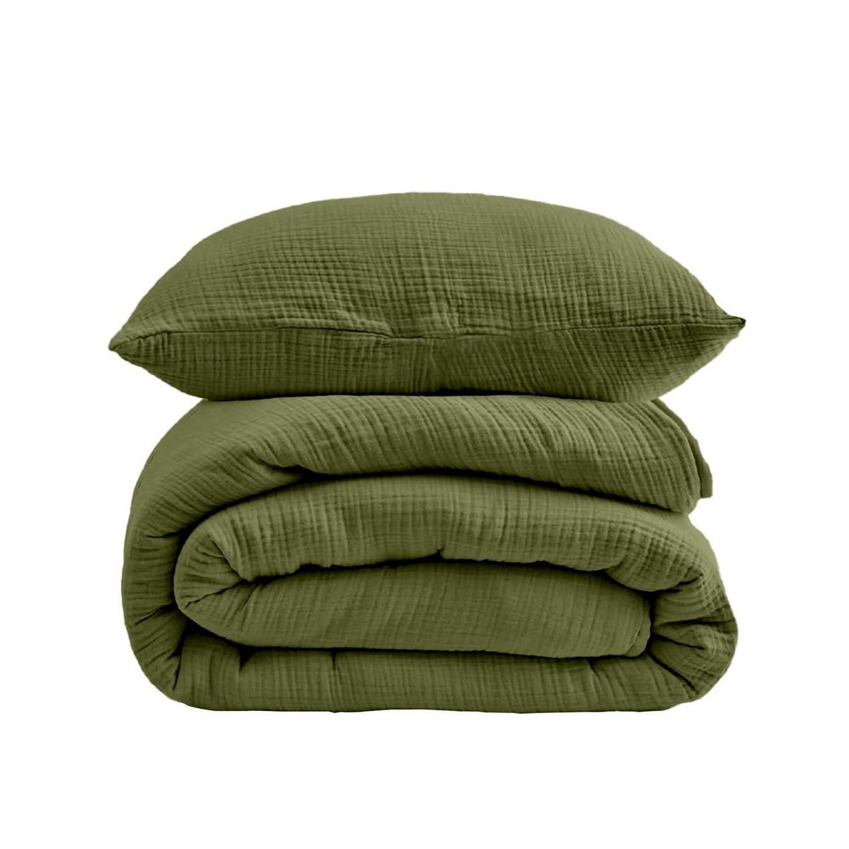 Muslin Bettwäsche Set 200x220 cm Mintgrün 3-teilig