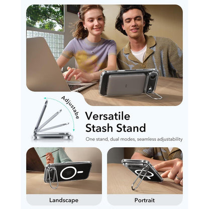 iPhone Air Hülle mit MagSafe Ständer und Kamerasteuerung, Klar