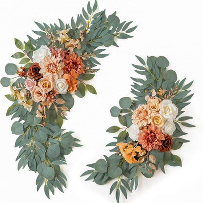Künstliche Rosen Blumenbogen Girlande für Hochzeit & Deko