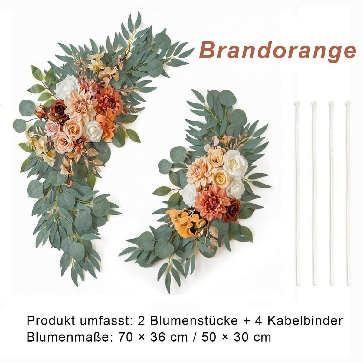 Künstliche Rosen Blumenbogen Girlande für Hochzeit & Deko