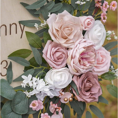 Künstliche Rosen Blumenbogen Girlande für Hochzeit & Deko