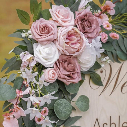 Künstliche Rosen Blumenbogen Girlande für Hochzeit & Deko