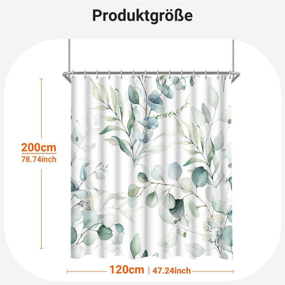 Duschvorhang 120x200 cm Blatt, Wasserabweisend, Waschbar
