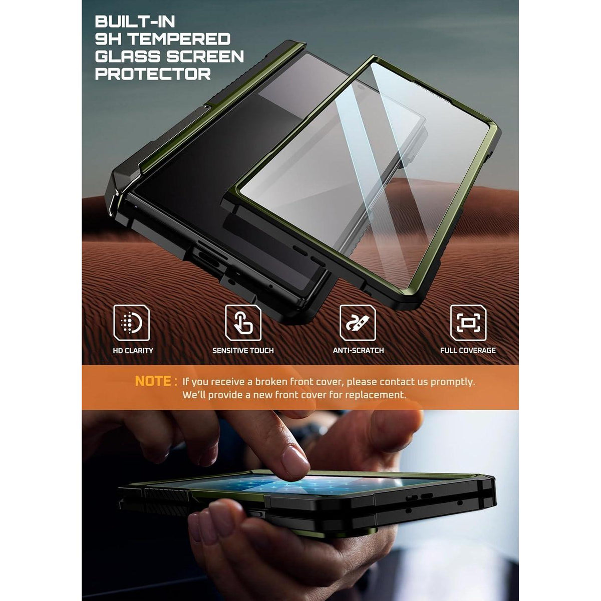 Samsung Galaxy Z Fold 7 Hülle mit Ständer & MagSafe Grün