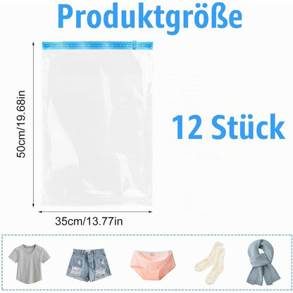 12 Vakuumbeutel 35x50cm – Reise & Kleideraufbewahrung