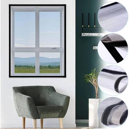 Fliegengitter Fenster 100x100cm – Zuschneidbar, Ohne Bohren, Insektenschutz
