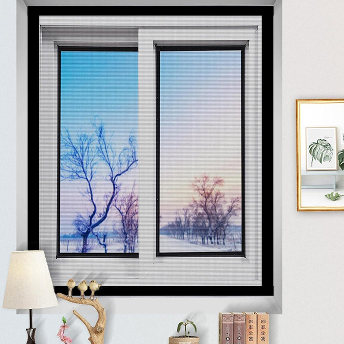 Fliegengitter Fenster 100x100cm – Zuschneidbar, Ohne Bohren, Insektenschutz
