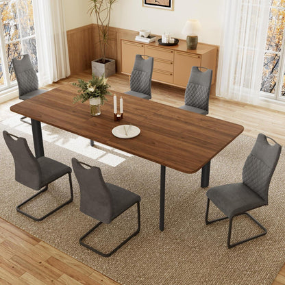 Ausziehbarer Esstisch Set mit 6 Stühlen – Modernes Wohnzimmer Esszimmer