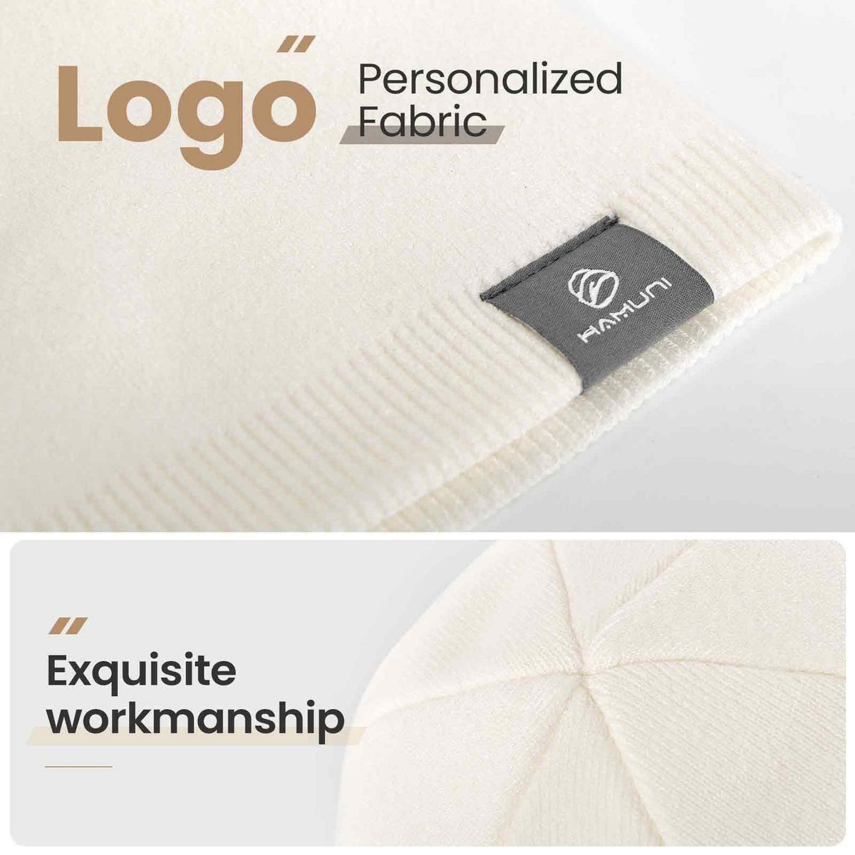 Strickmütze Damen & Herren Winter Beanie warm weiß