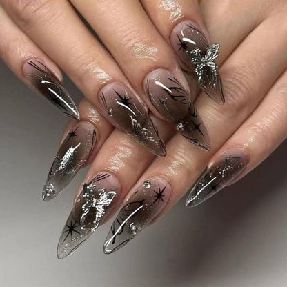 Press On Nägel Set – 24 Stück, Vollbedeckung, Style 3025