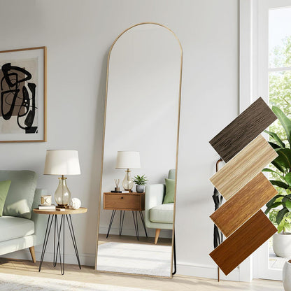 Gewölbter Ganzkörperspiegel 146x44cm – Stand- & Wandspiegel