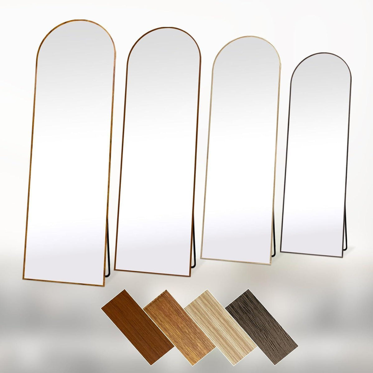Gewölbter Ganzkörperspiegel 146x44cm – Stand- & Wandspiegel