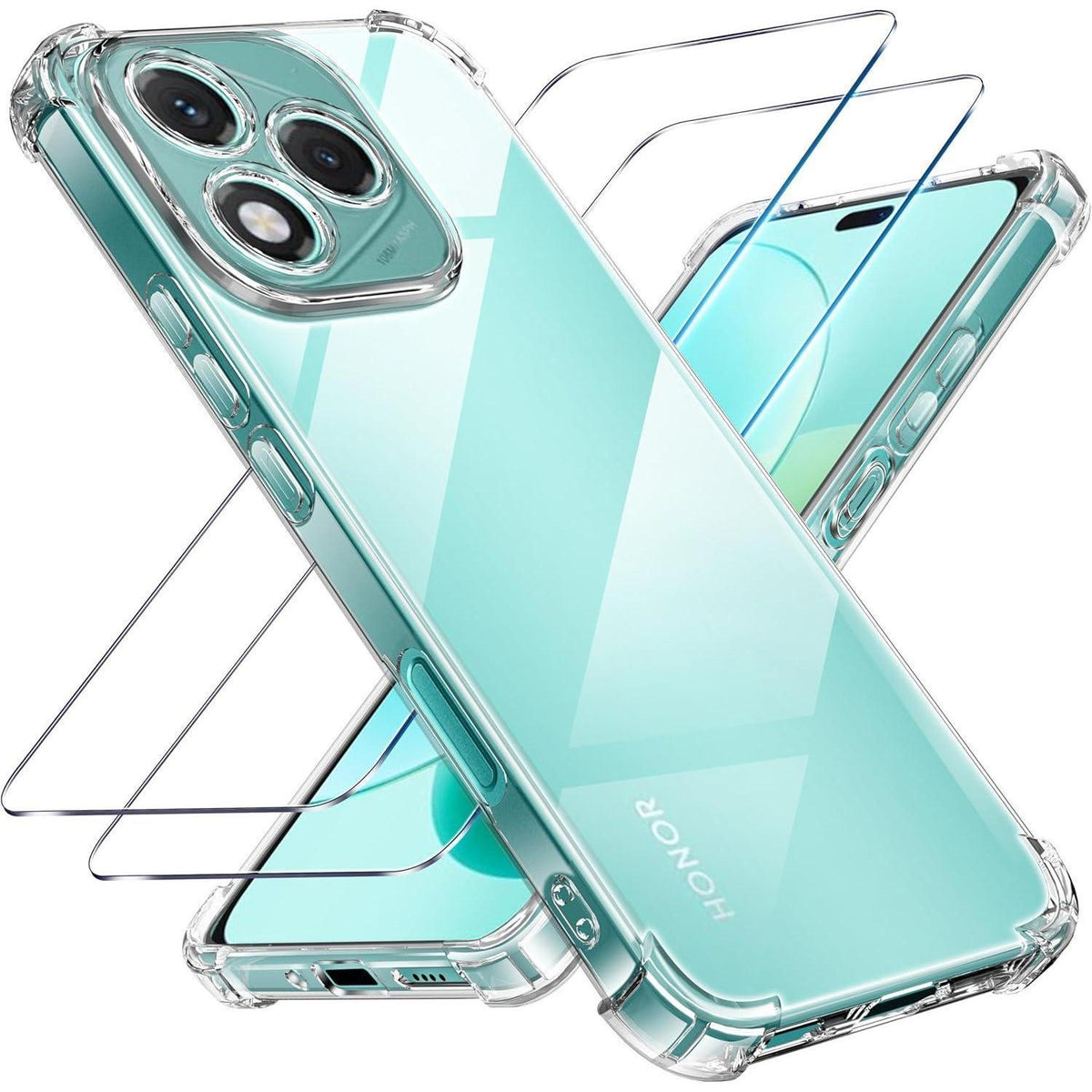Tentoki Honor 400 Lite Hülle 3in1 mit Panzerglas & Stoßschutz
