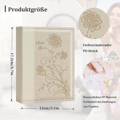 Fotoalbum 10x15cm, 2er-Pack, Leinenoptik, Beige