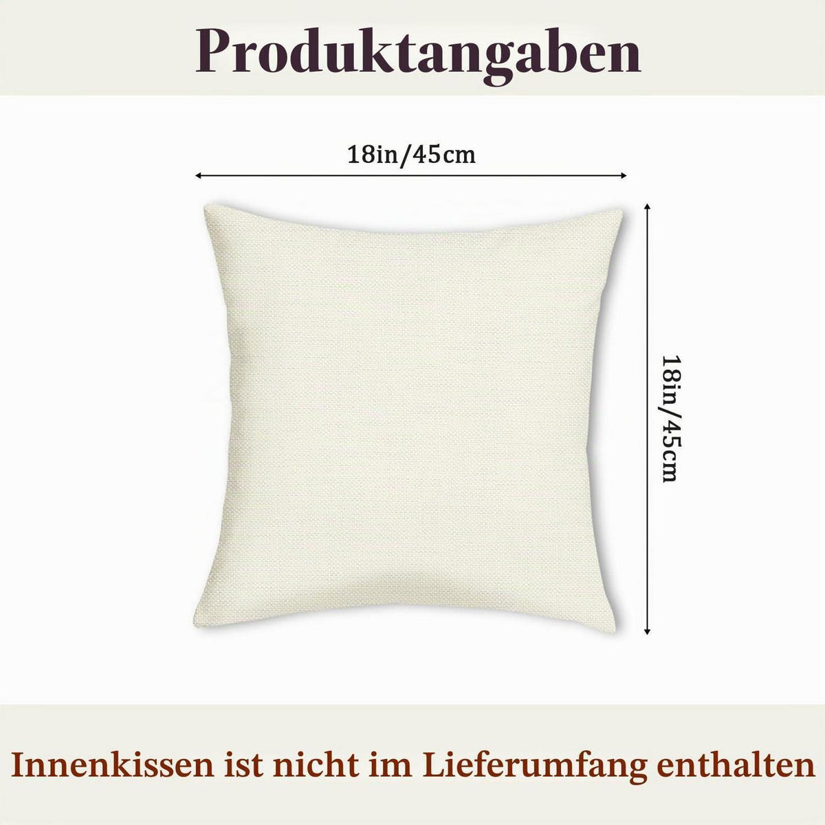 Herbst Kissenbezüge 45x45 cm - Fuchs Eichhörnchen Eule Hirsch 4er Set