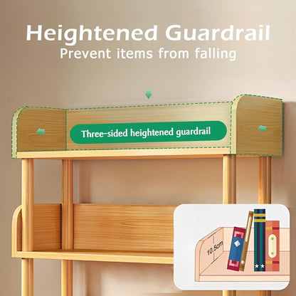 3-Ebenen Holzregal Eiche - Modernes Bücherregal für Wohnzimmer
