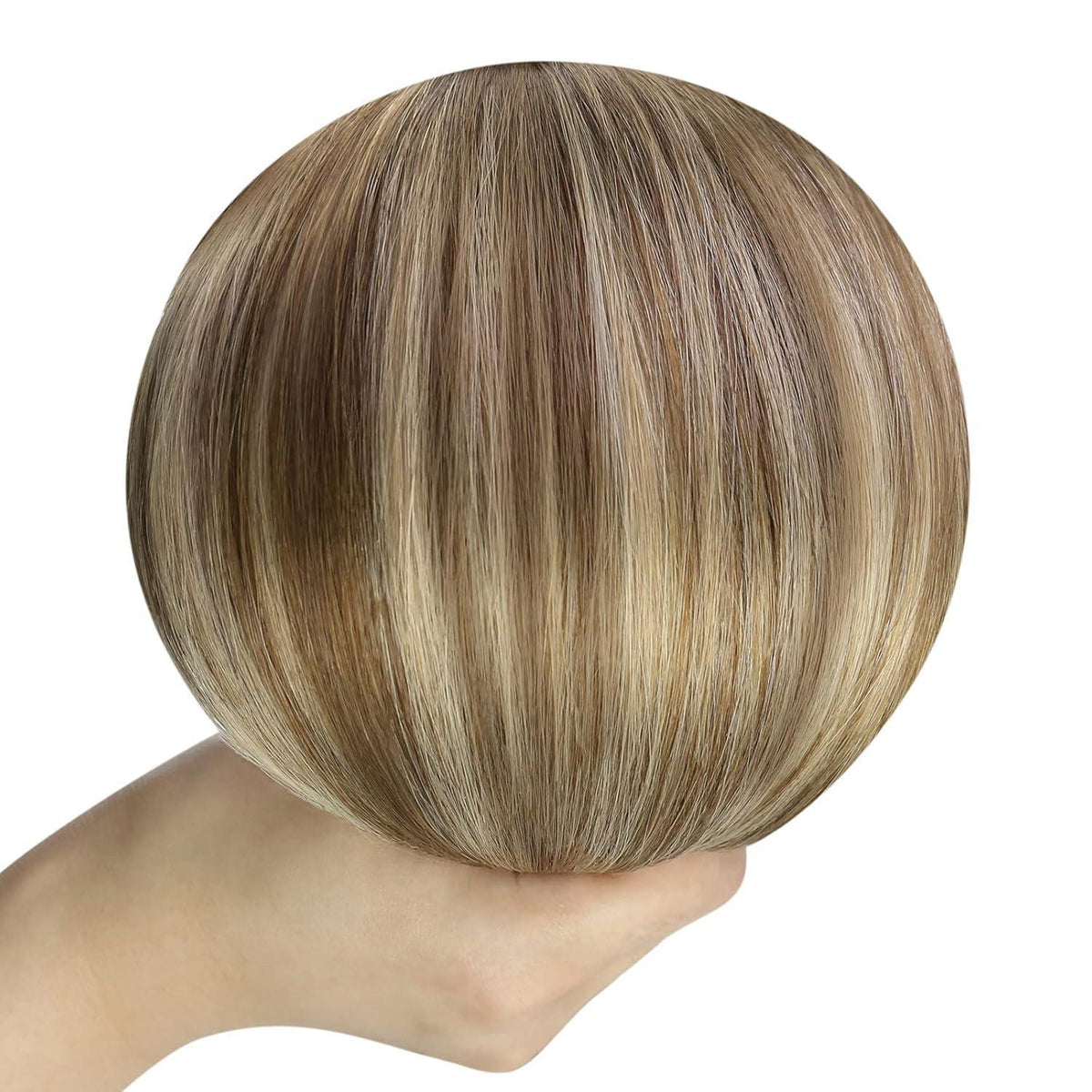 Echthaar Tressen Ombre Braun 45cm – Gerade Weave Extension